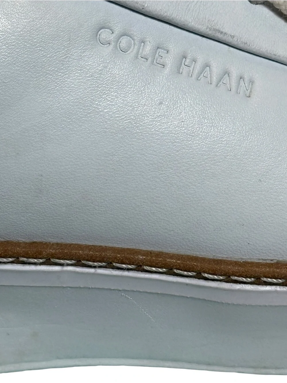 Cole Haan GrandPrø Topspin Leather Platform Sneakers White Beige US 8.5 B - Picture 6 of 9